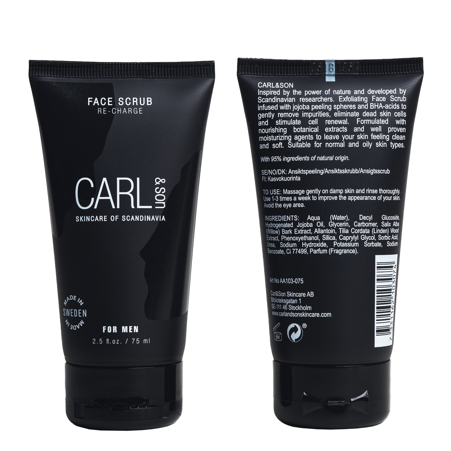 face scrub from front and back 