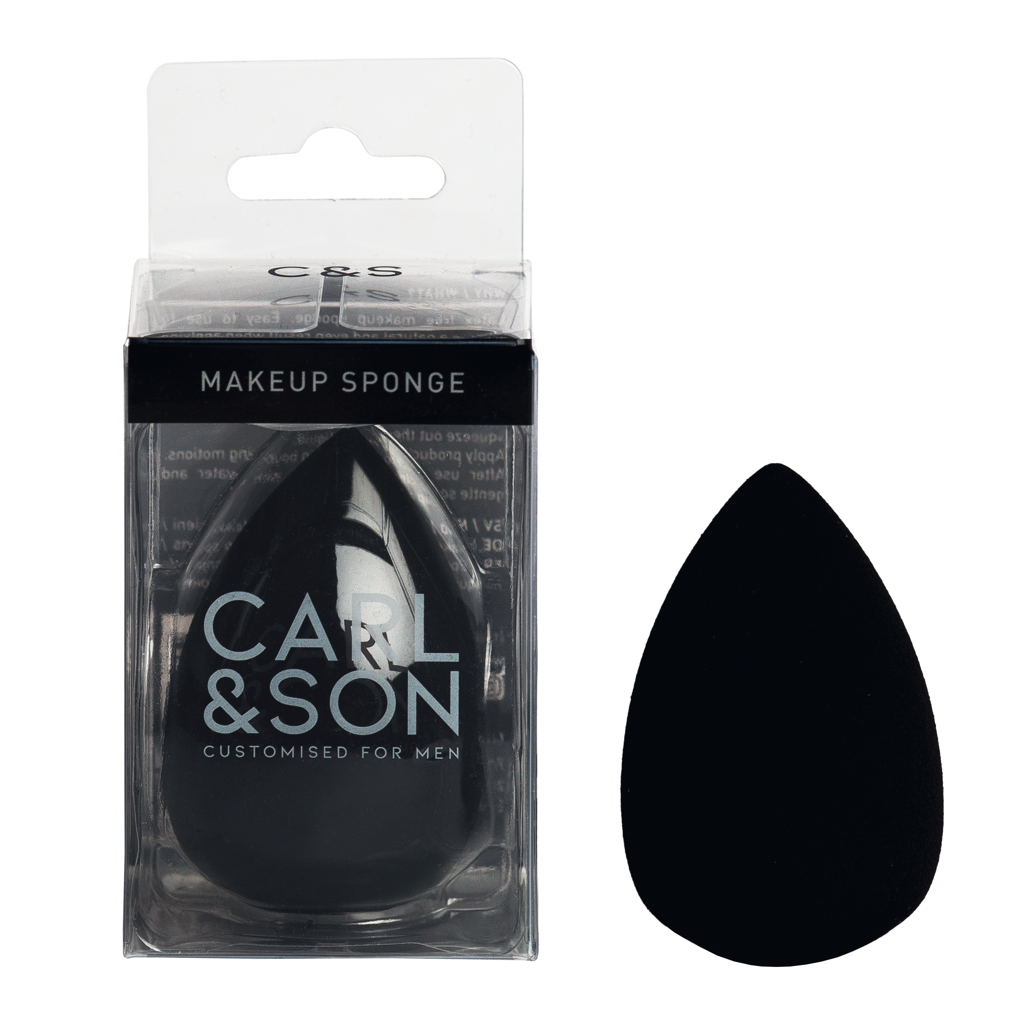 makeup sponge in cartonage and without