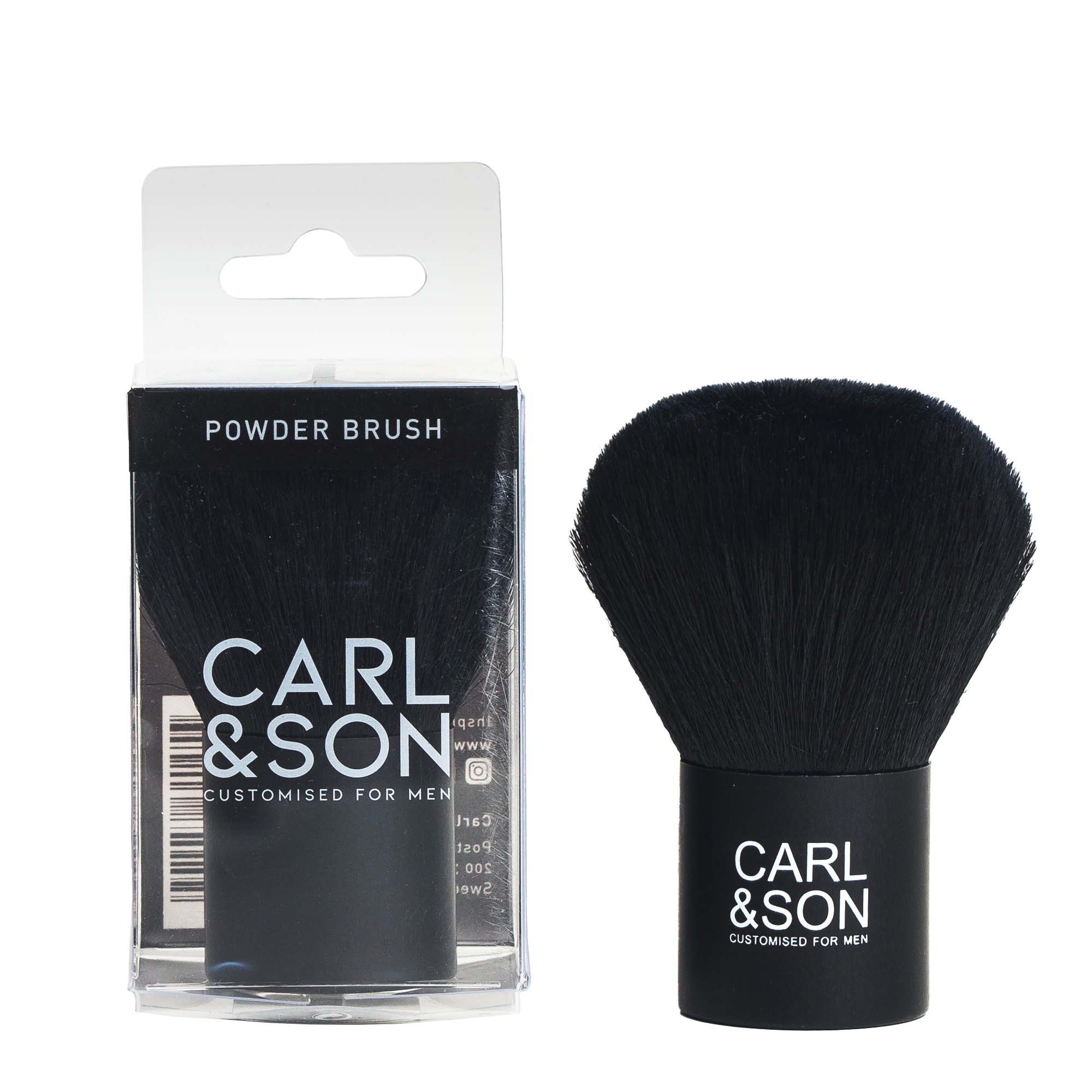 powder brush in cartonage and without besides