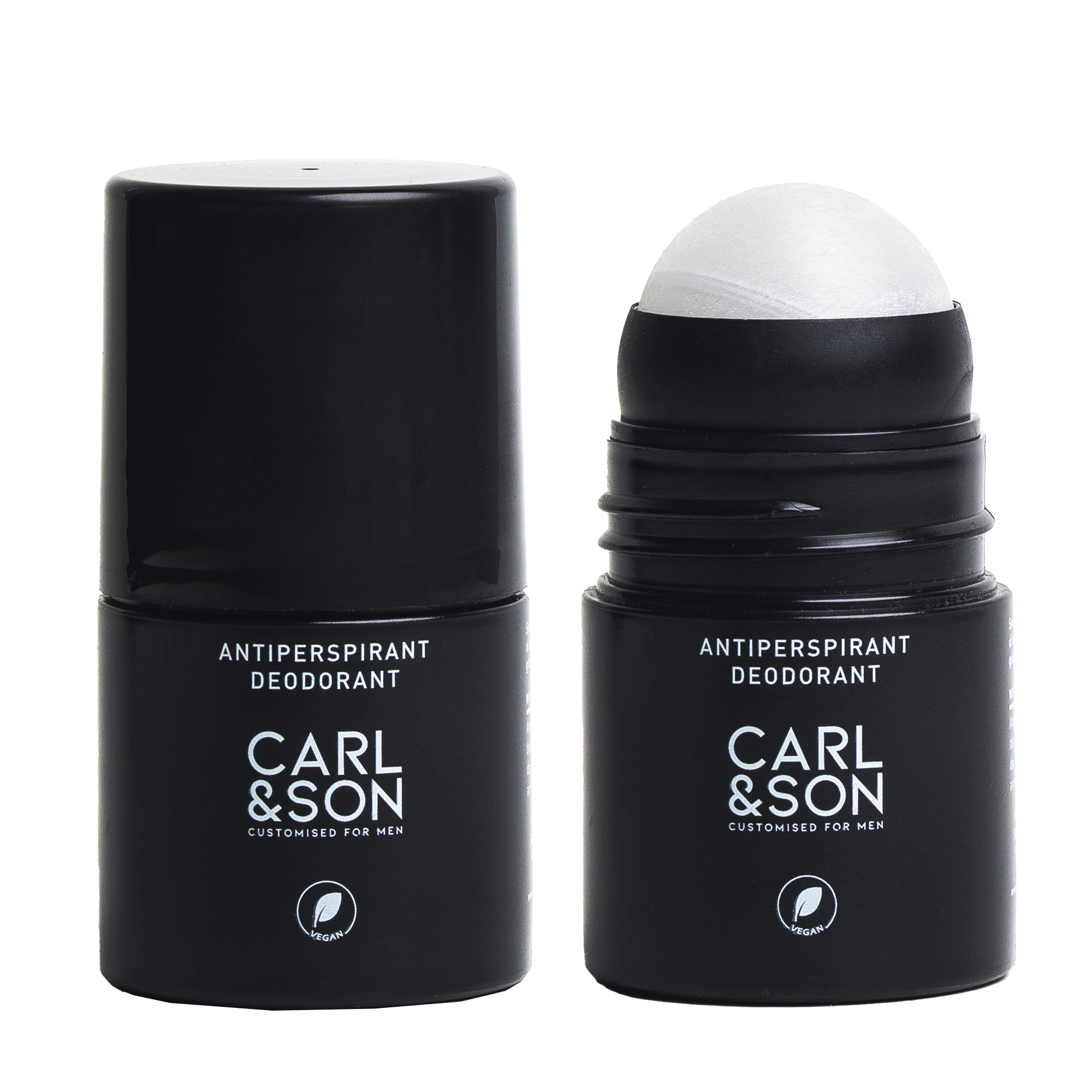 antiperspirant deodorant showing with both the cap on and off