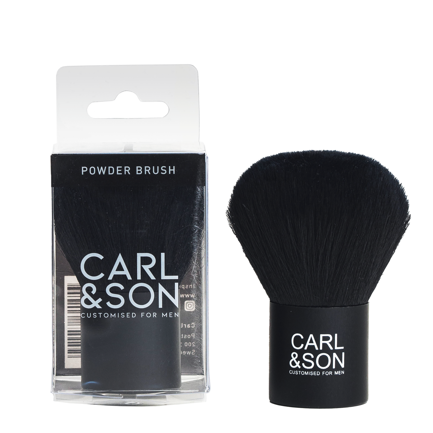 powder brush in cartonage and without besides