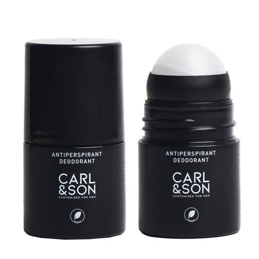 antiperspirant deodorant showing with both the cap on and off