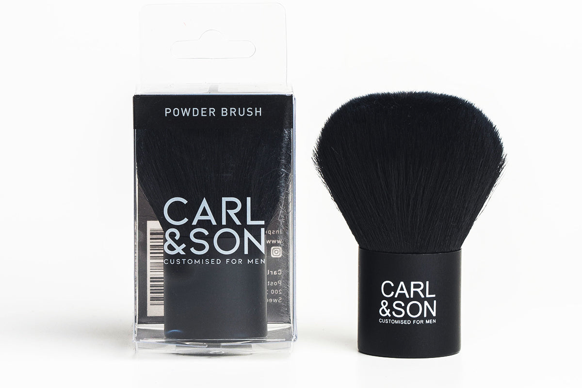 powder brush in cartonage and without besides